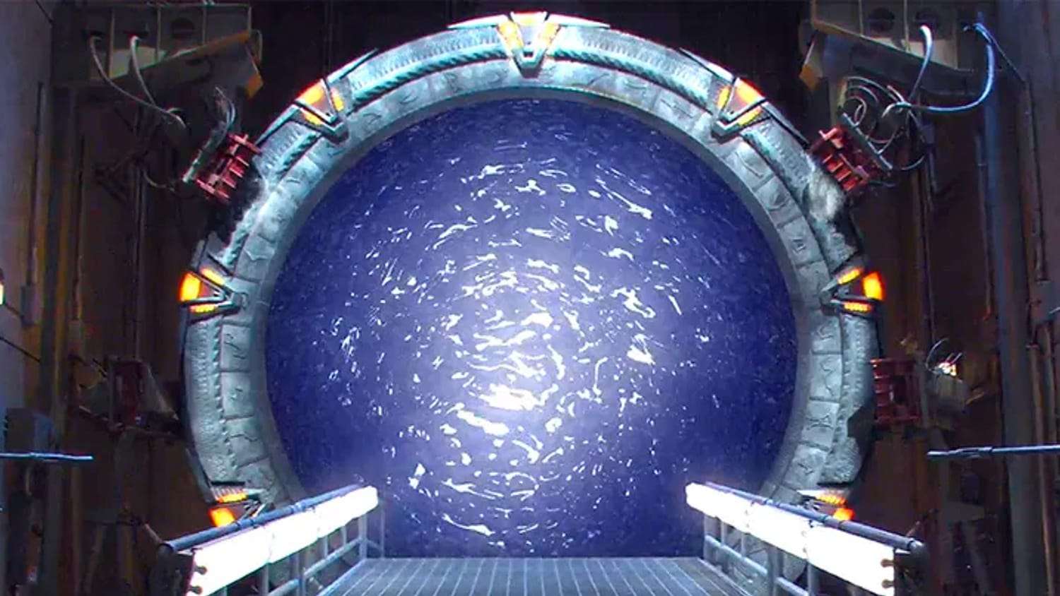 Front view of the active Stargate on Earth